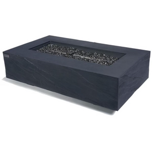 Elementi Plus Cape Town 56" Rectangular Fire Table — Slate Black