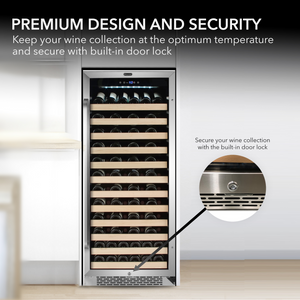 Whynter 100 Bottle Built-in Stainless Steel Compressor Wine Refrigerator
