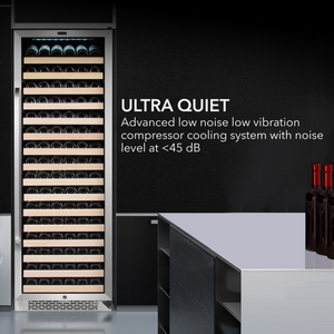 Whynter 166 Bottle Built-in Stainless Steel Compressor Wine Refrigerator