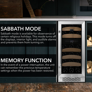 Whynter 28 bottle Dual Temperature Zone Built-In Wine Refrigerator