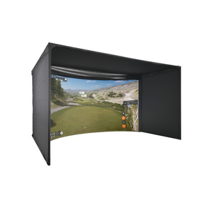 Carl's Place Curved Golf Simulator Enclosure Kit with Impact Screen
