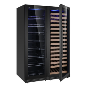 KingsBottle Upright Wine & Beverage Cooler Combo With Triple Temp. Zones
