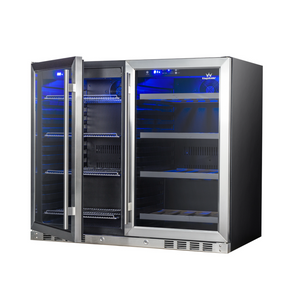 KingsBottle 39" Under Counter Wine And Beer Fridge Combo