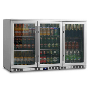 KingsBottle 53" Heating Glass 3 Door Large Beverage Refrigerator