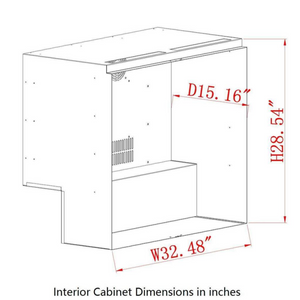 KingsBottle 36" Heating Glass 2 Door Built In Beverage Fridge