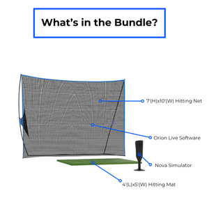 OptiShot Nova Golf Simulator Basic Bundle (Simulator + Mat + Net)