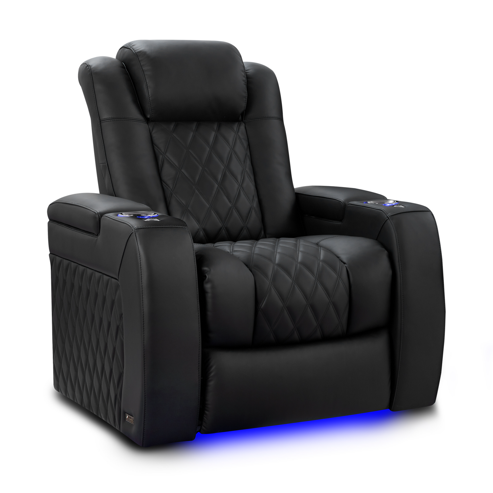 Valencia Tuscany Luxury Edition single seat semi-aniline Italian Nappa leather power recliner Graphite