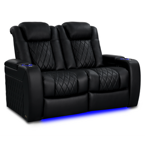 Valencia Tuscany Heat and Massage row of 2 loveseat home theater seating configuration