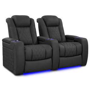 Valencia Tuscany Luxury Edition Home Theater Seating | Semi-Aniline Italian Nappa Leather Power Recliner