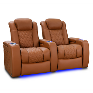 Valencia Tuscany Ultimate Edition Home Theater Seating | Perforated Semi-Aniline Italian Nappa 20K Leather Power Recliner