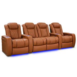 Valencia Tuscany Ultimate Edition Home Theater Seating | Perforated Semi-Aniline Italian Nappa 20K Leather Power Recliner