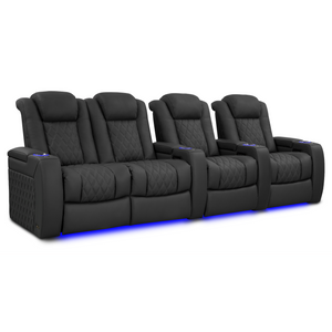 Valencia Tuscany Luxury Edition Home Theater Seating | Semi-Aniline Italian Nappa Leather Power Recliner