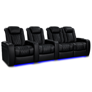Valencia Tuscany Heat and Massage row of 4 loveseat right home theater seating layout