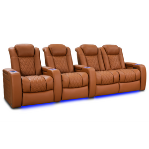 Valencia Tuscany Ultimate Edition Home Theater Seating | Perforated Semi-Aniline Italian Nappa 20K Leather Power Recliner
