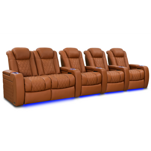Valencia Tuscany Ultimate Edition Home Theater Seating | Perforated Semi-Aniline Italian Nappa 20K Leather Power Recliner