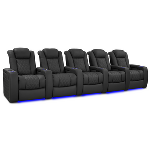 Valencia Tuscany Luxury Edition Home Theater Seating | Semi-Aniline Italian Nappa Leather Power Recliner