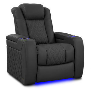 Valencia Tuscany Luxury Edition Home Theater Seating | Semi-Aniline Italian Nappa Leather Power Recliner