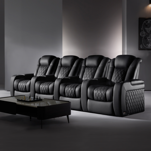 Valencia Tuscany Ultimate Edition Home Theater Seating | Perforated Semi-Aniline Italian Nappa 20K Leather Power Recliner