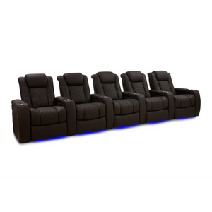 Valencia Tuscany Ultimate Edition Home Theater Seating | Perforated Semi-Aniline Italian Nappa 20K Leather Power Recliner