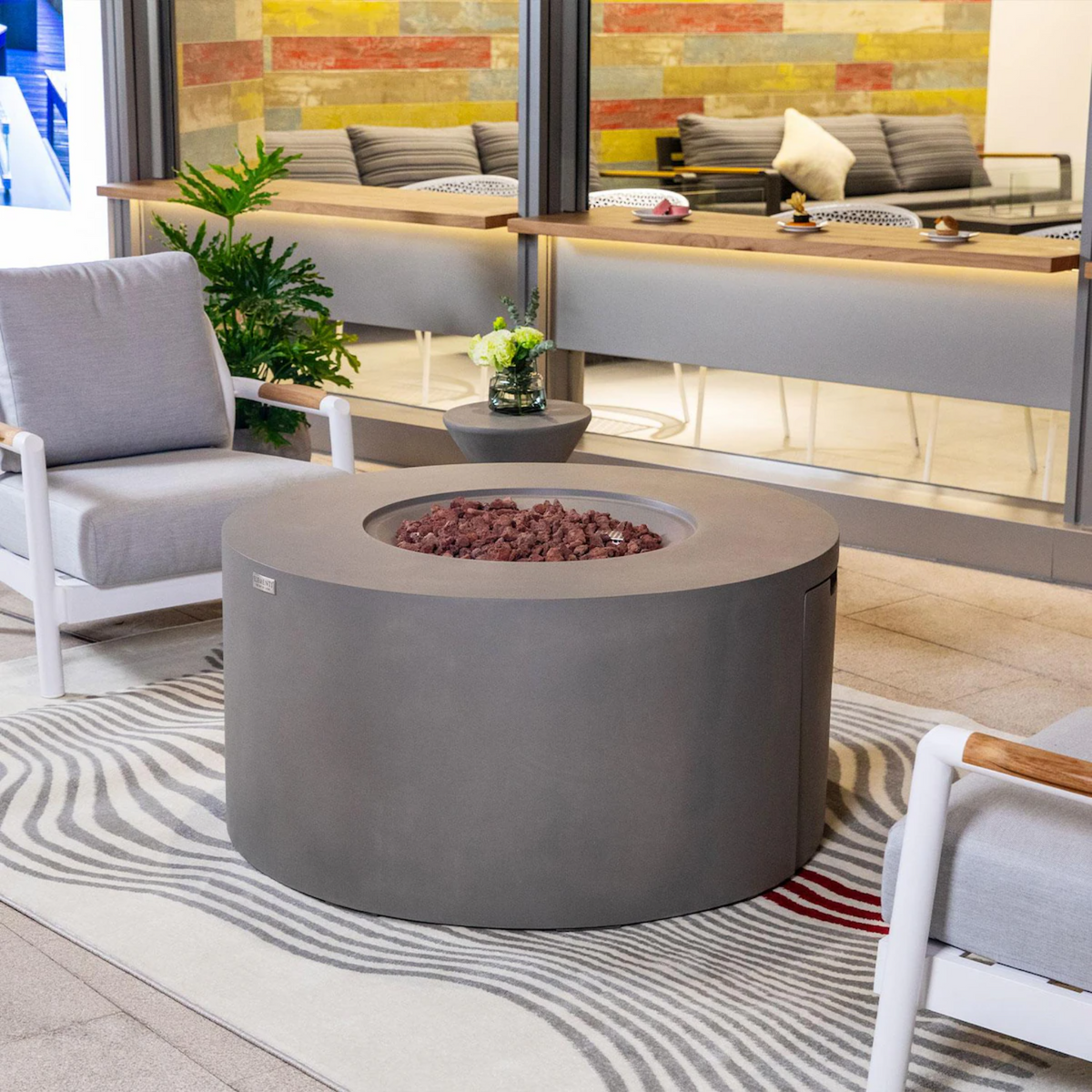 Elementi Plus Pacaya 43" Round Fire Table with Hidden Tank — Propane