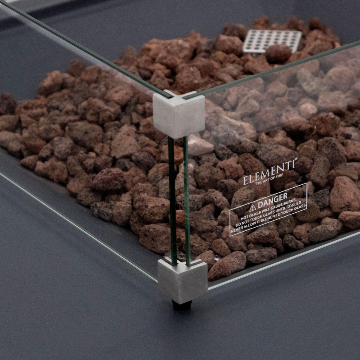 Elementi Plus Rocky 43" Square Fire Table — Propane