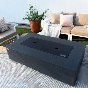 Elementi Plus Cape Town 56" Rectangular Fire Table — Slate Black