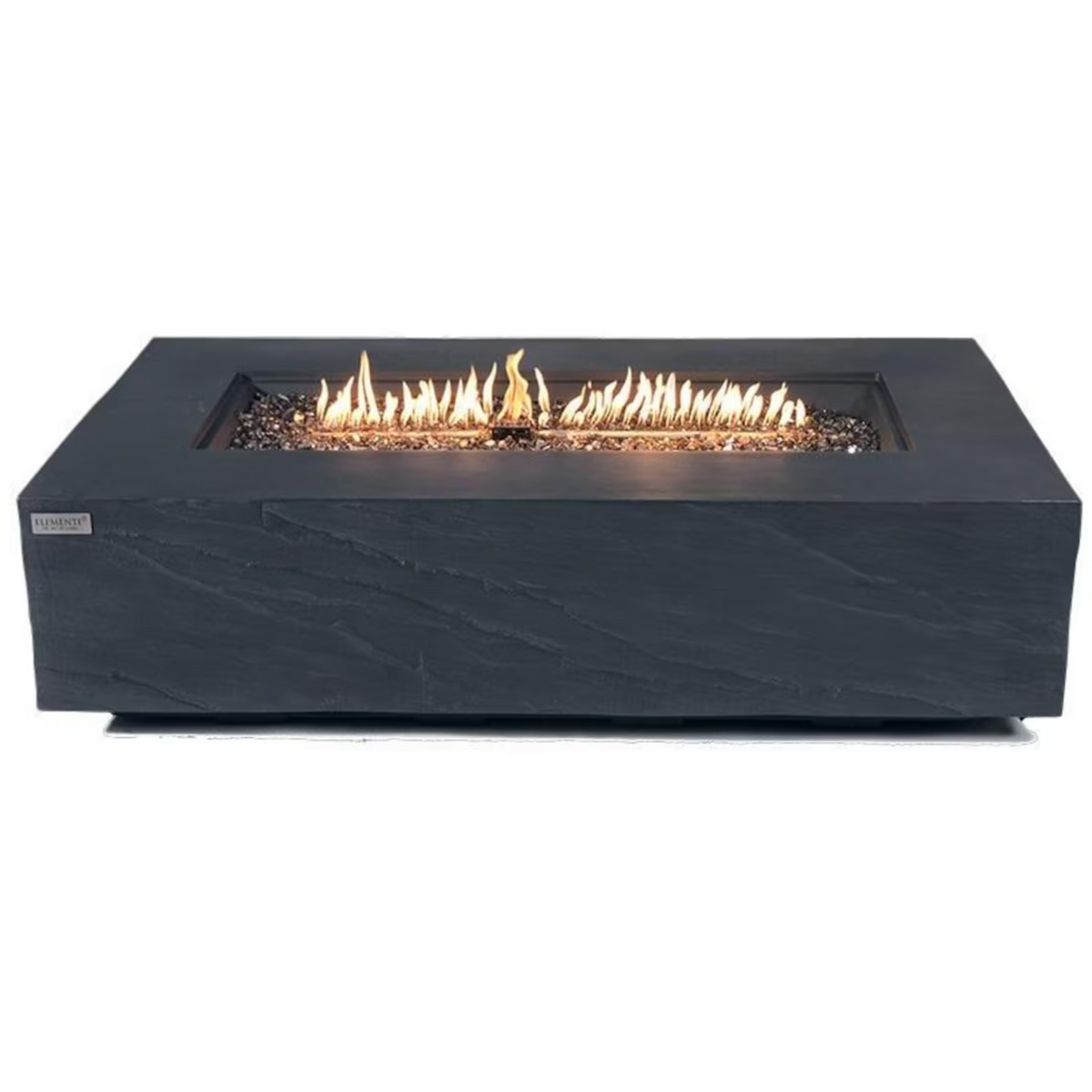 Elementi Plus Cape Town 56" Rectangular Fire Table — Slate Black