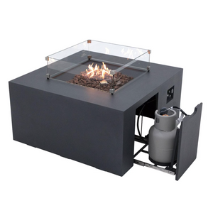 Elementi Plus Rocky 43" Square Fire Table — Propane