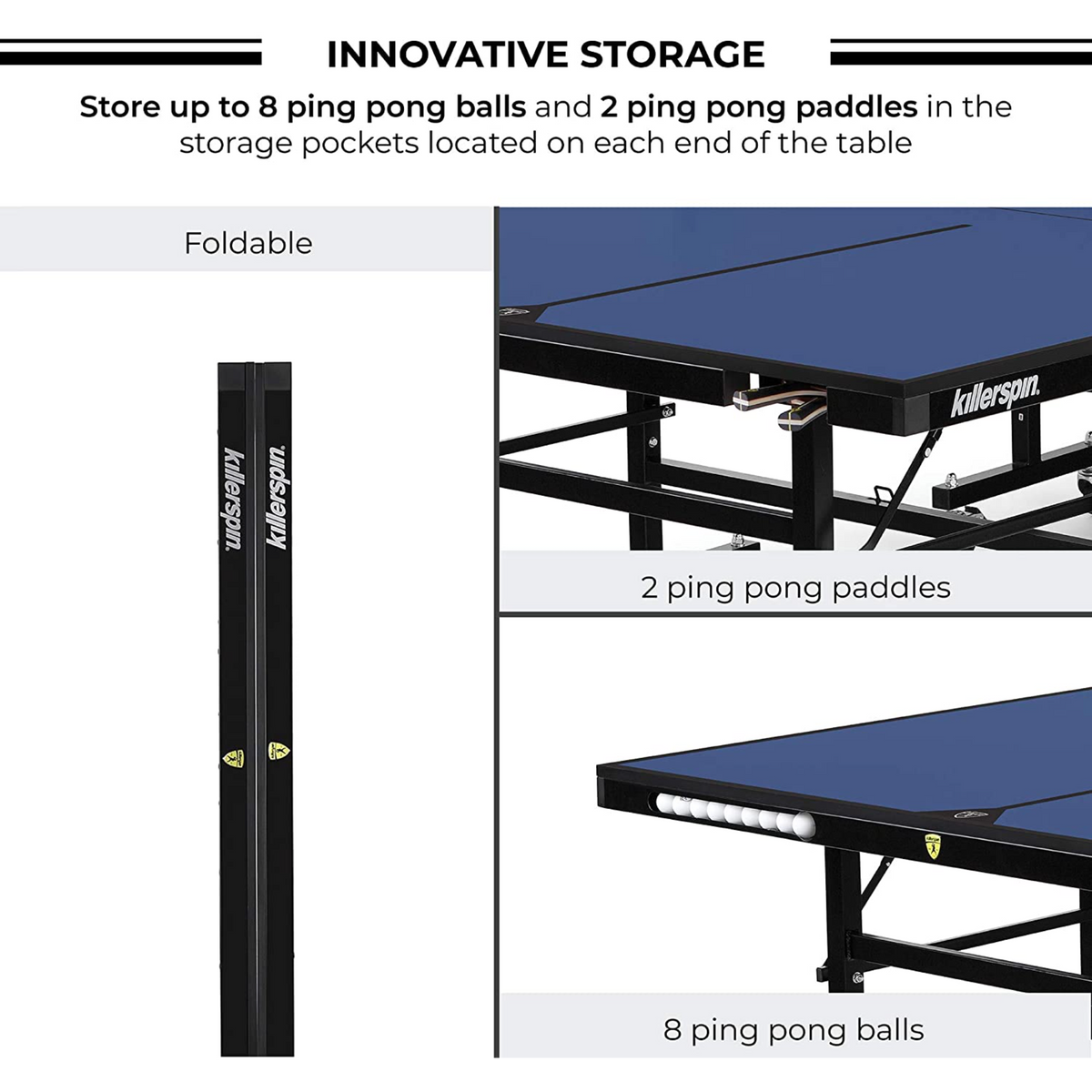 Killerspin 415 X Series Mega DeepBlu Indoor Folding Table