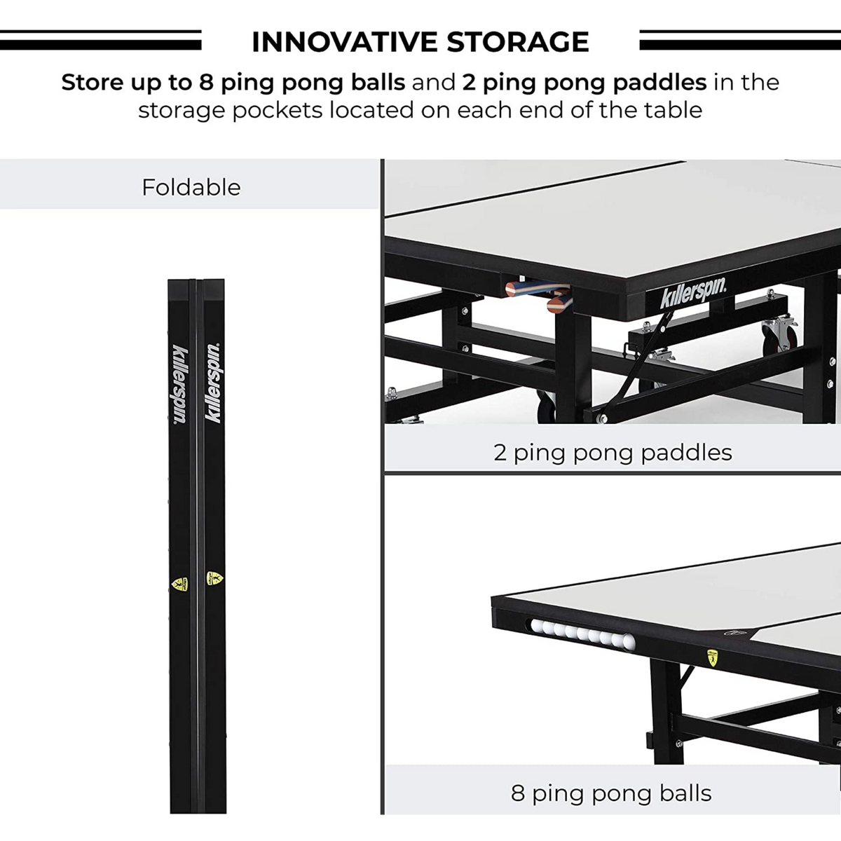 Killerspin 415 Series Max Vanilla Indoor Folding Table