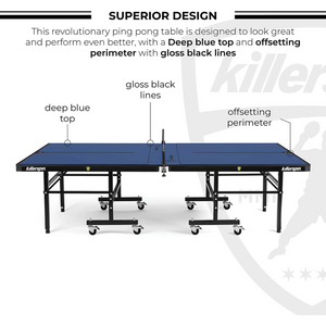 Killerspin 415 X Series Mega DeepBlu Indoor Folding Table