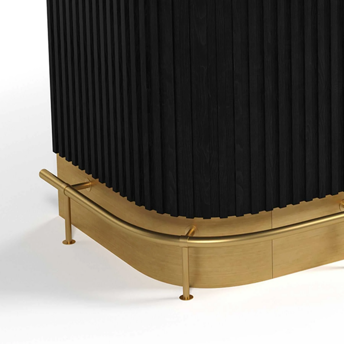 RAM Game Room Prohibition 60" Cocktail Bar Footrail