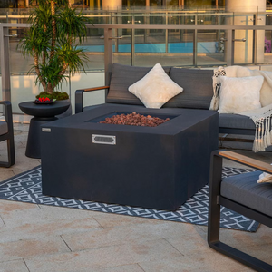Elementi Plus Rocky 43" Square Fire Table — Propane
