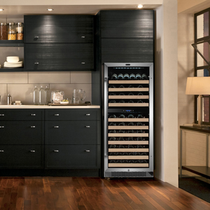 Whynter 92 Bottle Built-in Stainless Steel Dual Zone Compressor Wine Refrigerator