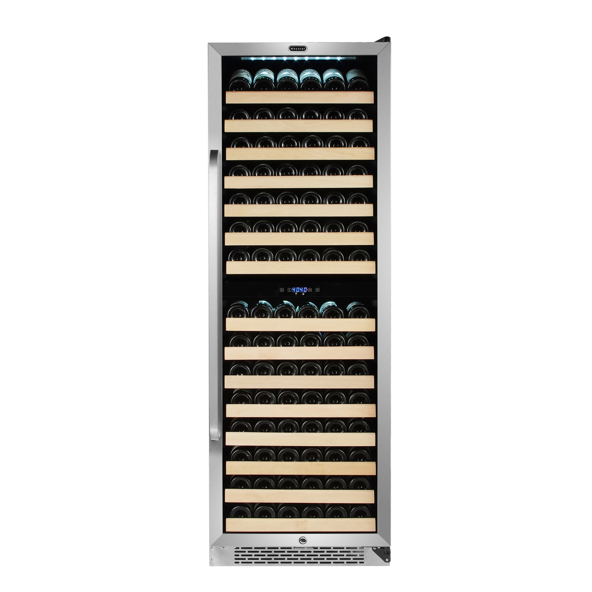 Whynter 164 Bottle Built-in Stainless Steel Dual Zone Compressor Wine Refrigerator