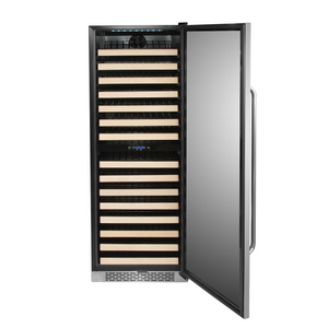 Whynter 164 Bottle Built-in Stainless Steel Dual Zone Compressor Wine Refrigerator