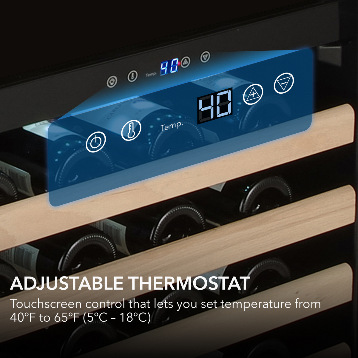 Whynter 166 Bottle Built-in Stainless Steel Compressor Wine Refrigerator