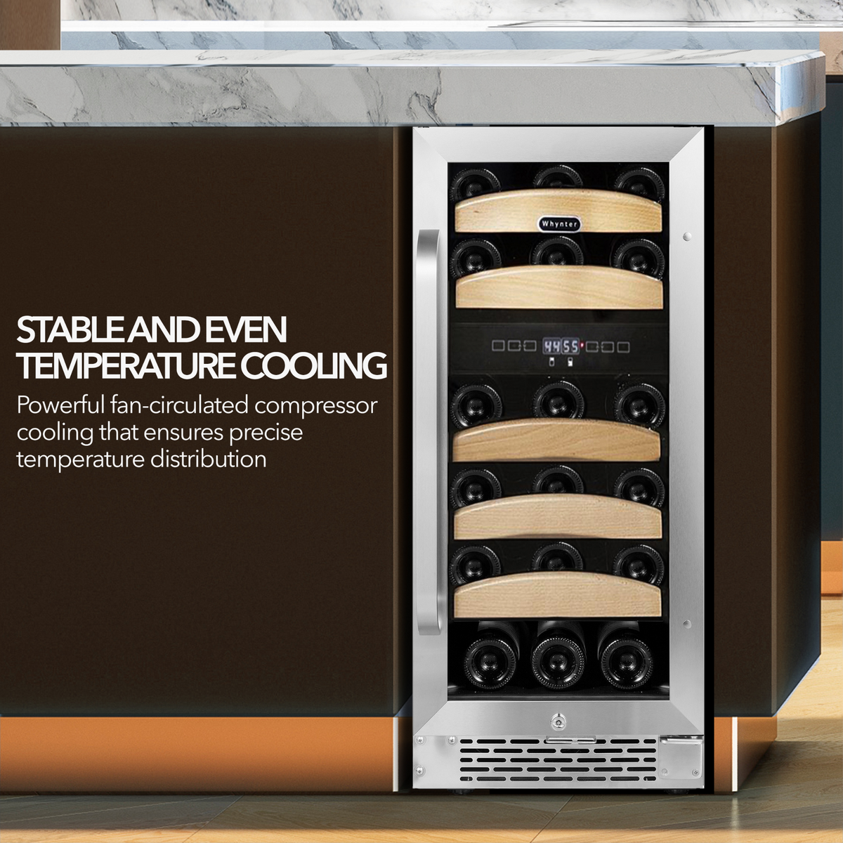 Whynter 28 bottle Dual Temperature Zone Built-In Wine Refrigerator