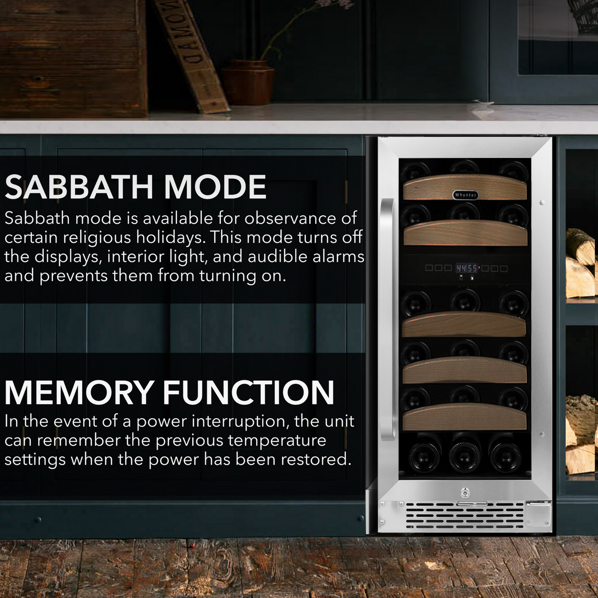 Whynter 28 bottle Dual Temperature Zone Built-In Wine Refrigerator