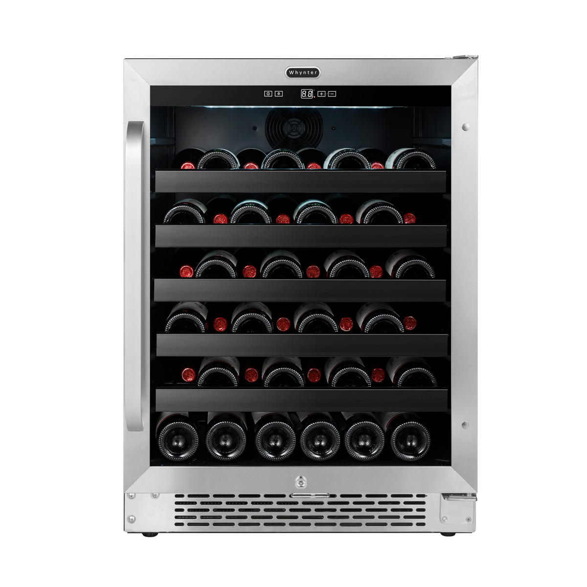 Whynter 24 inch Built-In 46 Bottle Undercounter Stainless Steel Wine Refrigerator