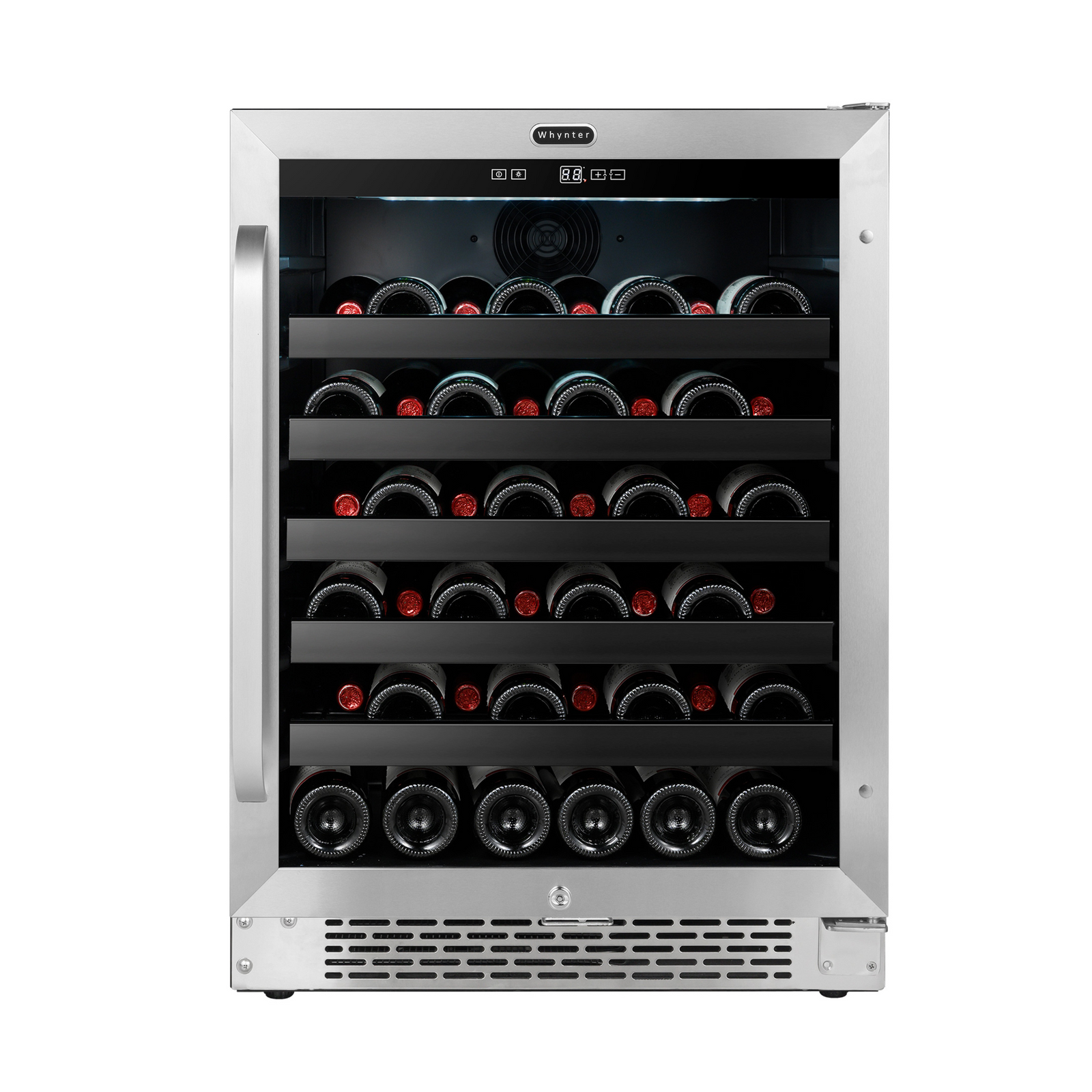 Whynter 24 inch Built-In 46 Bottle Undercounter Stainless Steel Wine Refrigerator