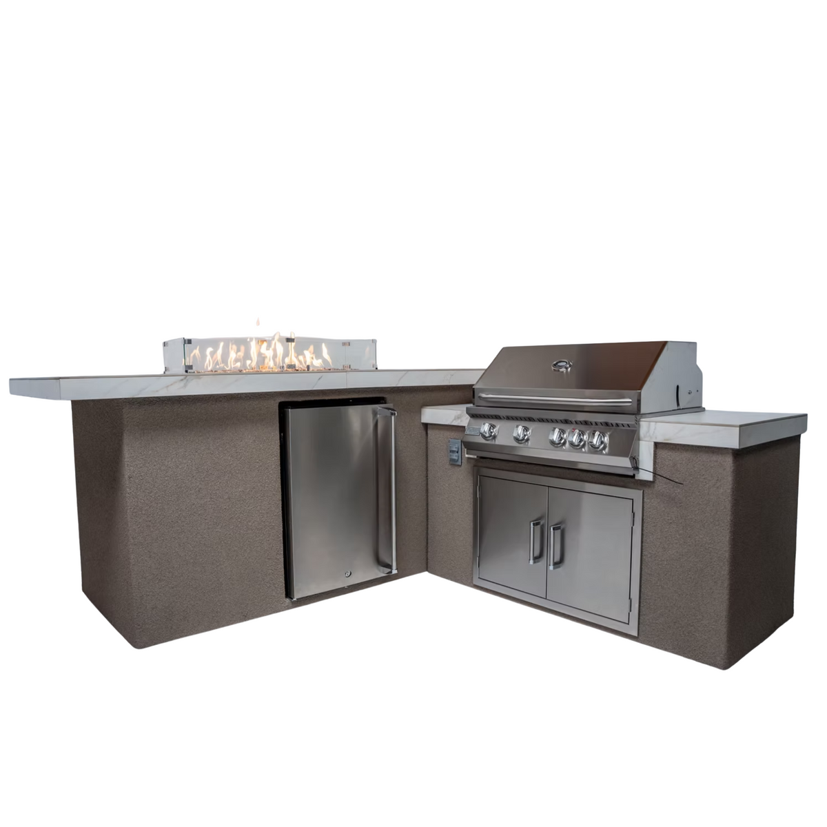 KoKoMo Grills Baja w/ Fire 7'6"x 9' Outdoor Kitchen