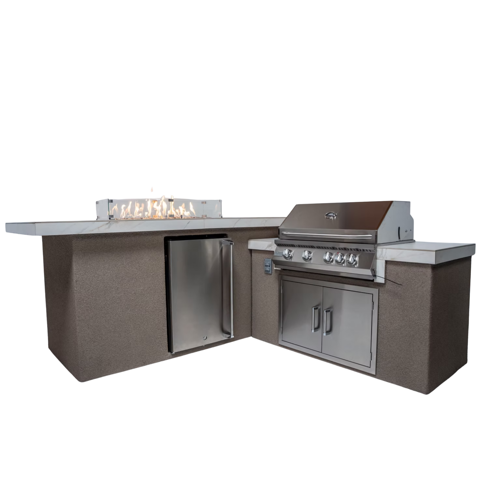 KoKoMo Grills Baja w/ Fire 7'6"x 9' Outdoor Kitchen