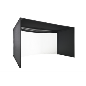 Carl's Place Curved Golf Simulator Enclosure Kit with Impact Screen
