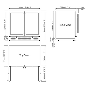 KingsBottle 36" Beer and Wine Cooler Combination with Low-E Glass Door