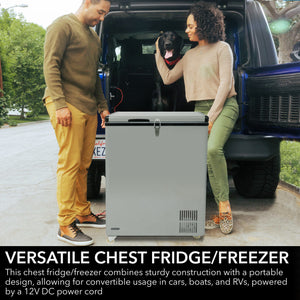 Whynter 95 Quart Portable Wheeled Freezer with Door Alert and 12v Option