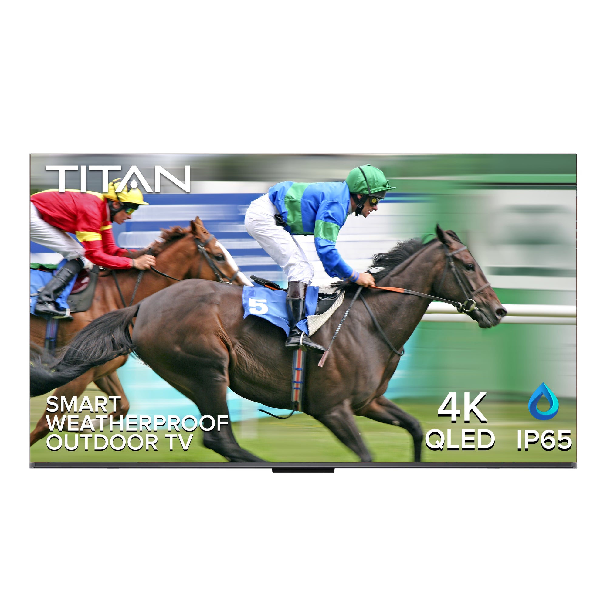 Titan G200 QLED Partial Sun Outdoor TV 4K, IP65 Weatherproof Smart TV, Google TV, Dolby Atmos, Assembled in USA 2 Year Warranty