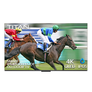 Titan G200 QLED Partial Sun Outdoor TV 4K, IP65 Weatherproof Smart TV, Google TV, Dolby Atmos, Assembled in USA 2 Year Warranty