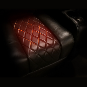 Valencia Tuscany heated seating cushion function detail lumbar heat therapy home theater chair
