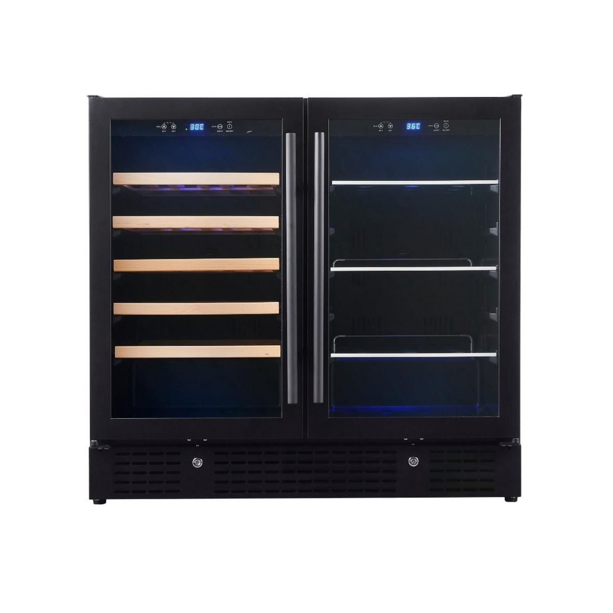 KingsBottle 36" Beer and Wine Cooler Combination with Low-E Glass Door